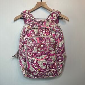 Vera Bradley Paisley Meets Plaid Print Campus Laptop Backpack